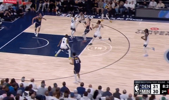  爱德华兹34分森林狼克掘金  